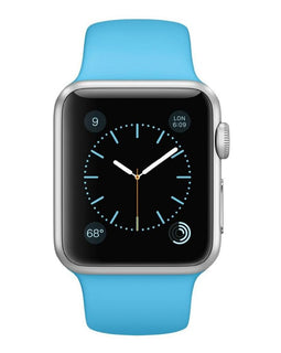 Apple 38 MM Smartwatch Silver Aluminum Case with Blue Band